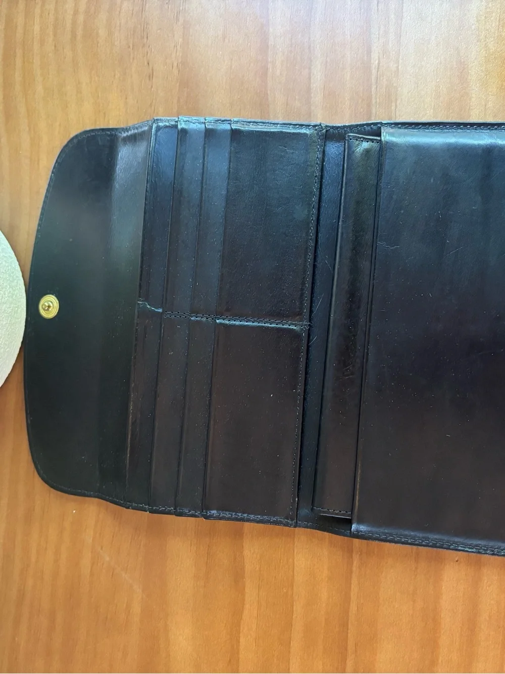 Vintage Coach Water Buffalo Combo Wallet Checkbook Black Leather - Picture 4 of 14